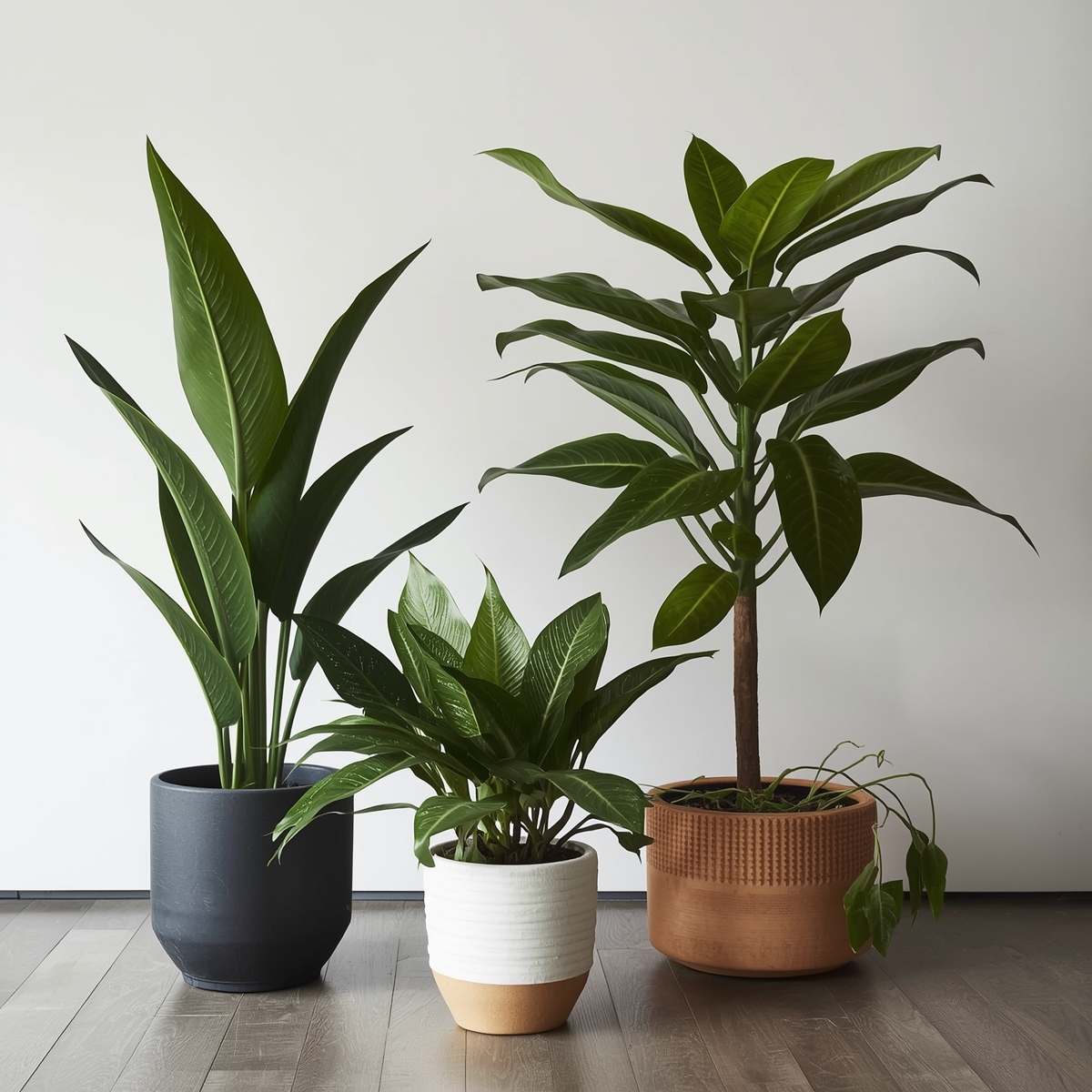 Modern minimalist plant collection