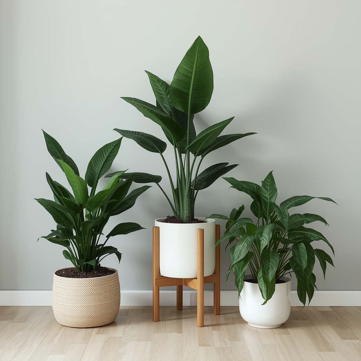 Plants in a modern workspace