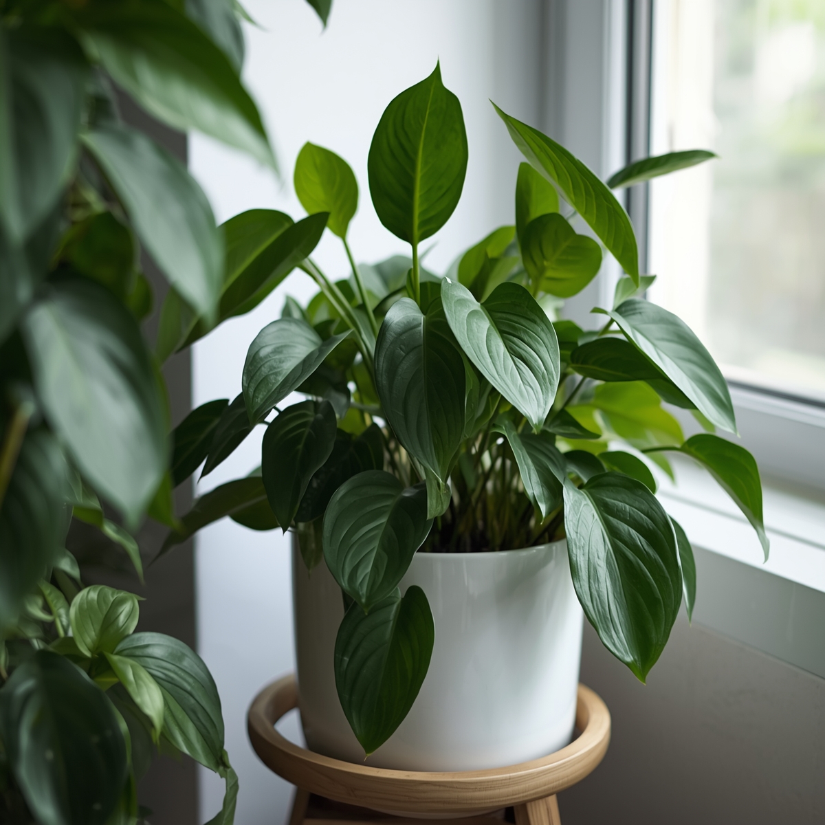 Beautiful interior space with houseplants